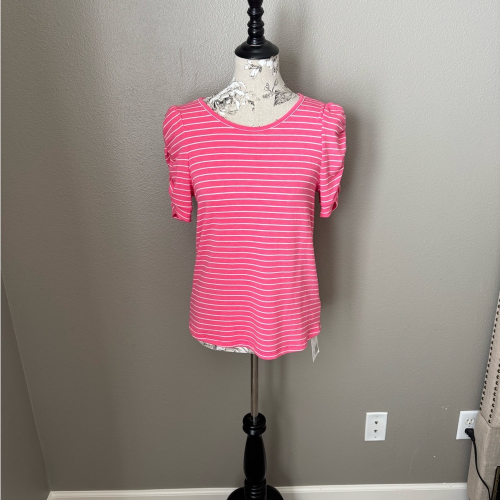 Pink Striped Women's Top